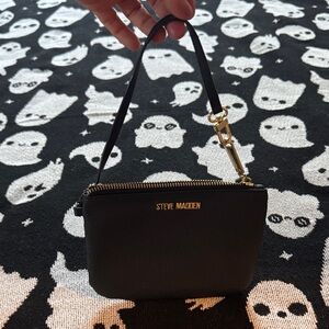 Steve Madden Black and Gold Wristlet